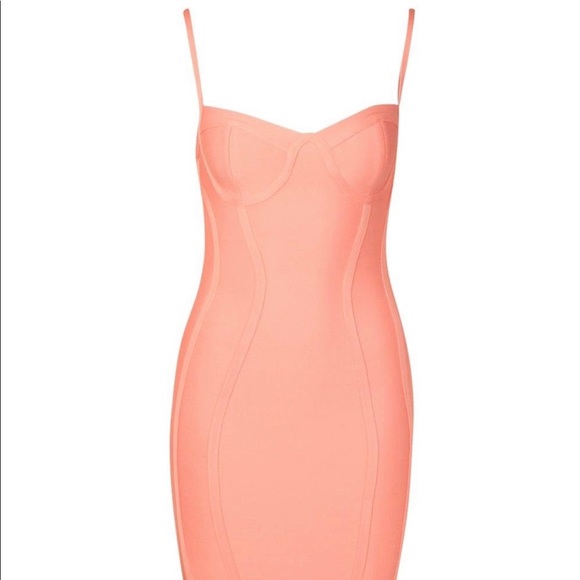 PETITE BANDAGE FRILL HEM MIDI DRESS, SZ 10, COLOR: BLUSH - Picture 2 of 4